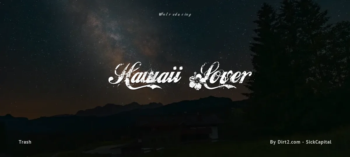 Hawaii Lover font preview