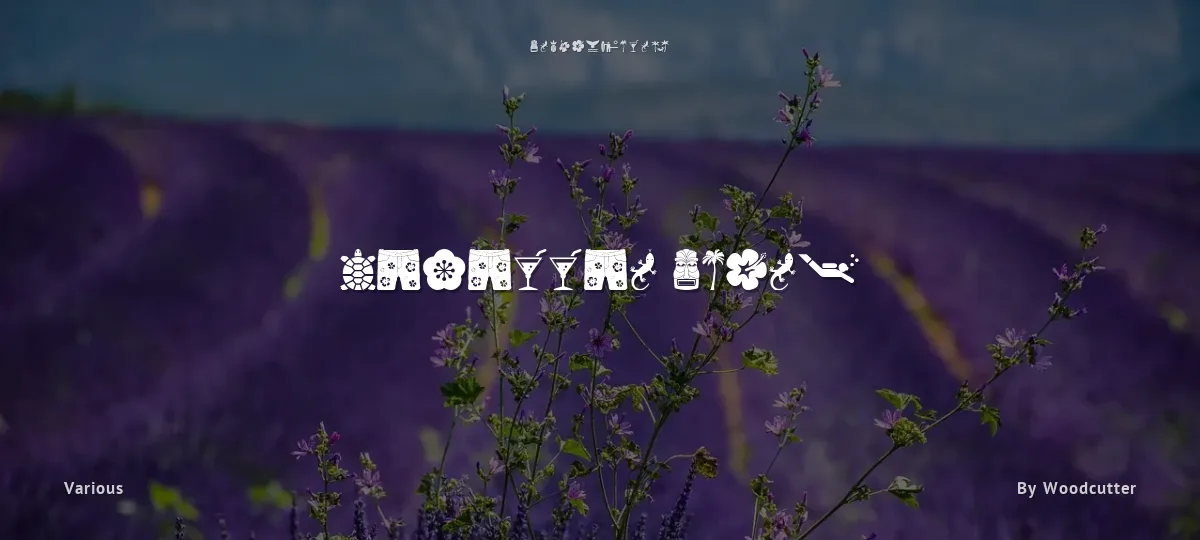 Hawaiian Icons font preview
