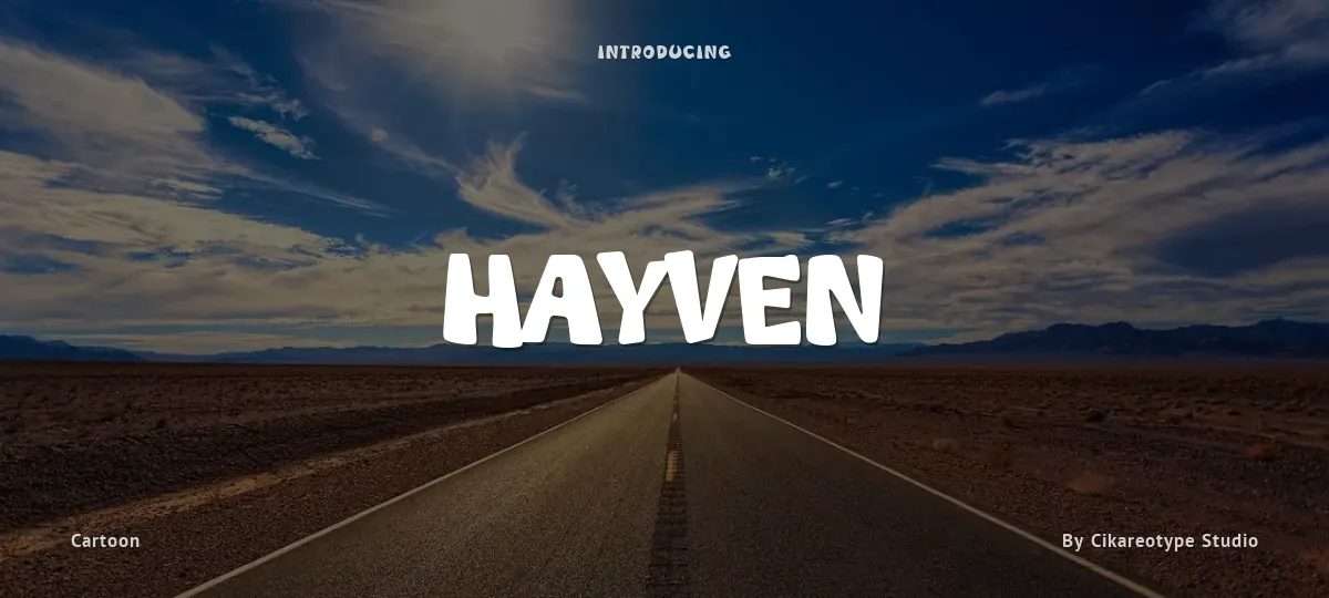 Hayven font preview