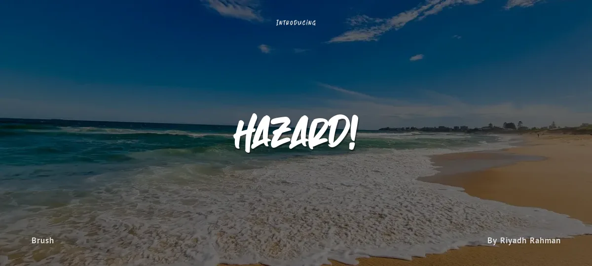 Hazard! font preview