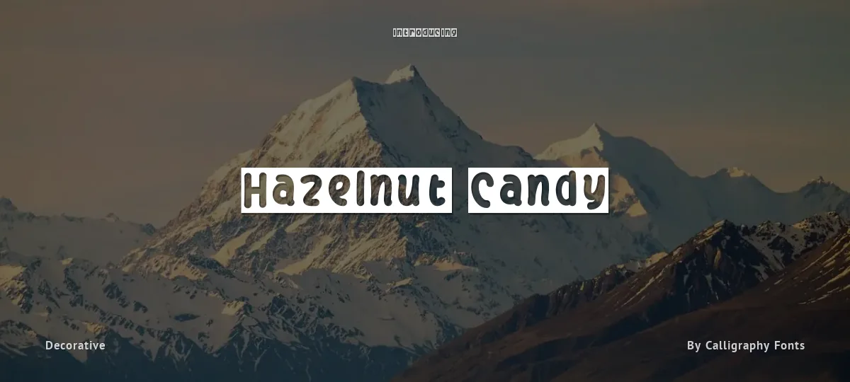 Hazelnut Candy font preview