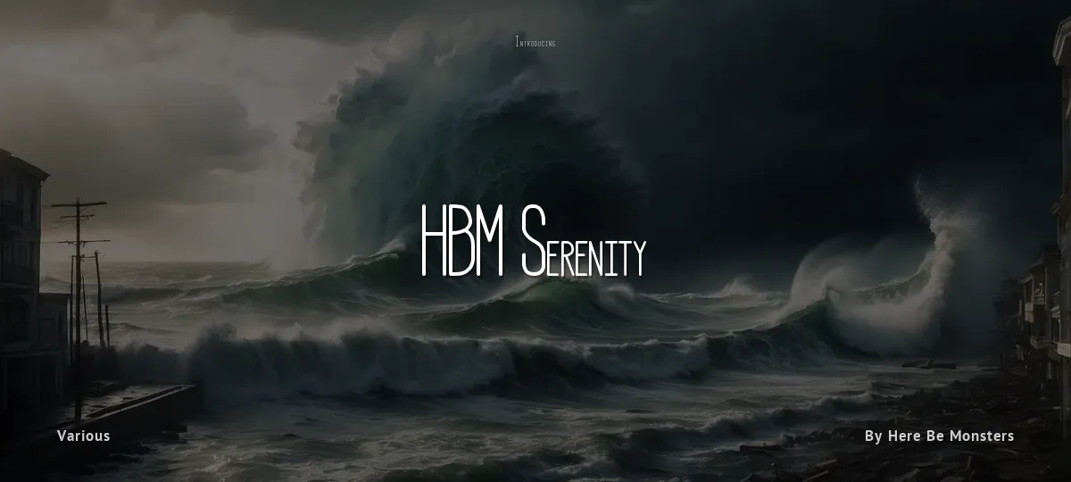 HBM Serenity font preview