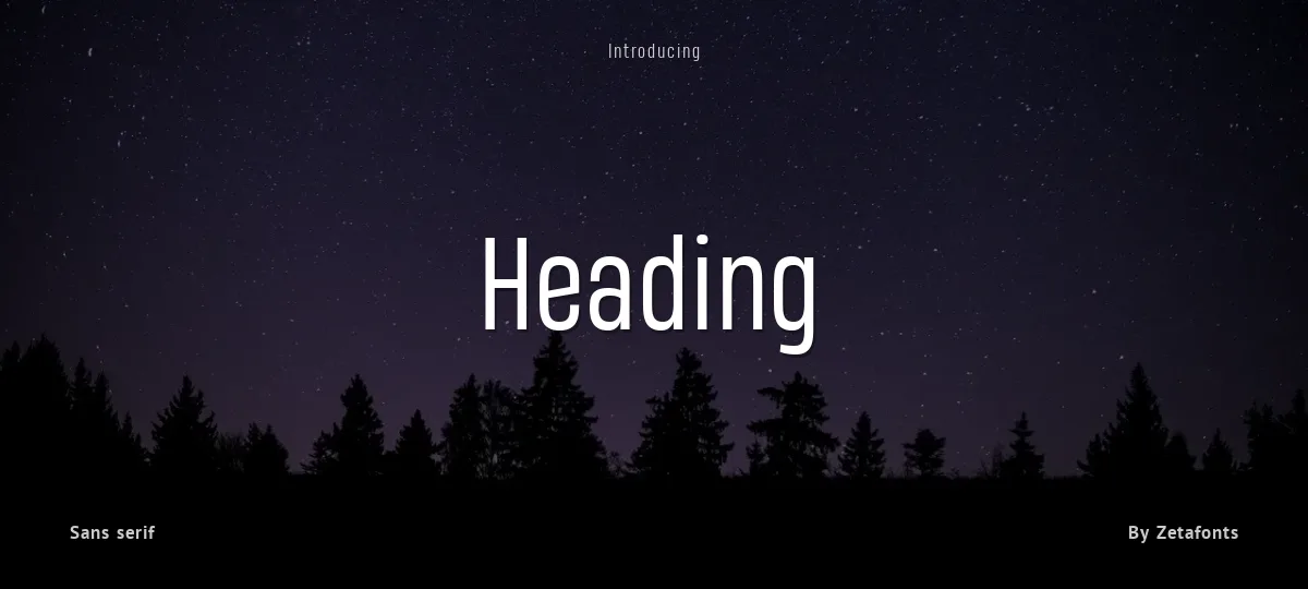 Heading font preview