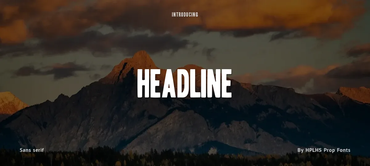 Headline font preview