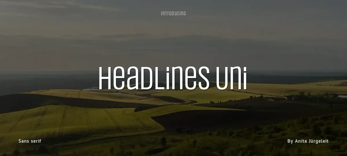 Headlines Uni font preview