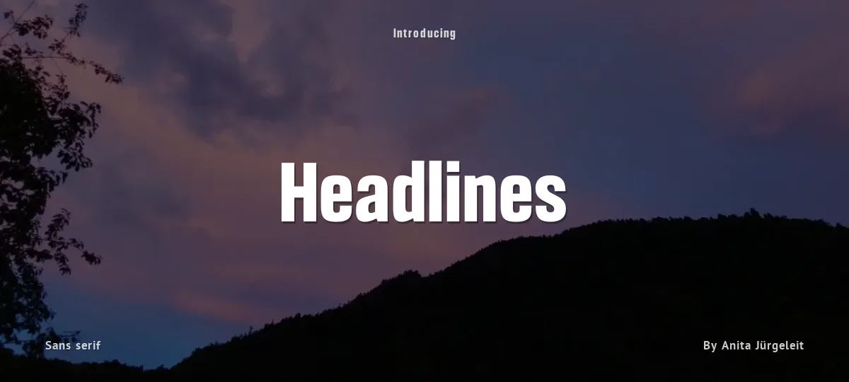 Headlines font preview