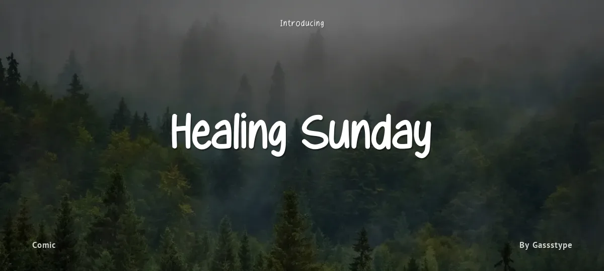 Healing Sunday font preview