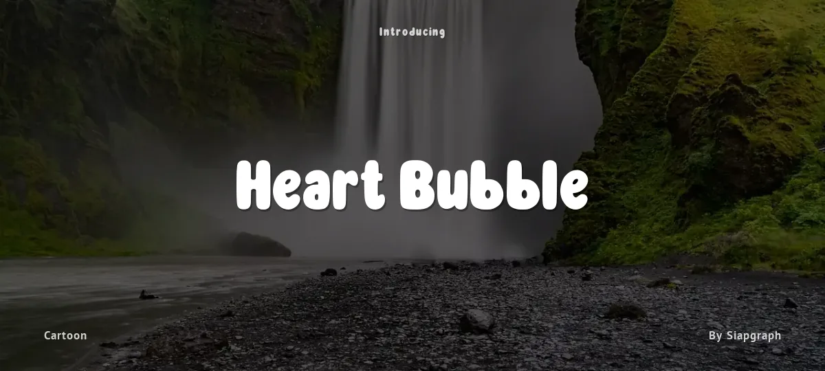 Heart Bubble font preview