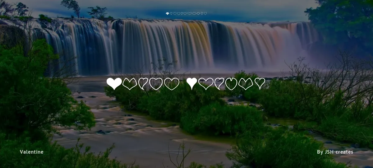 Heart Shapes font preview