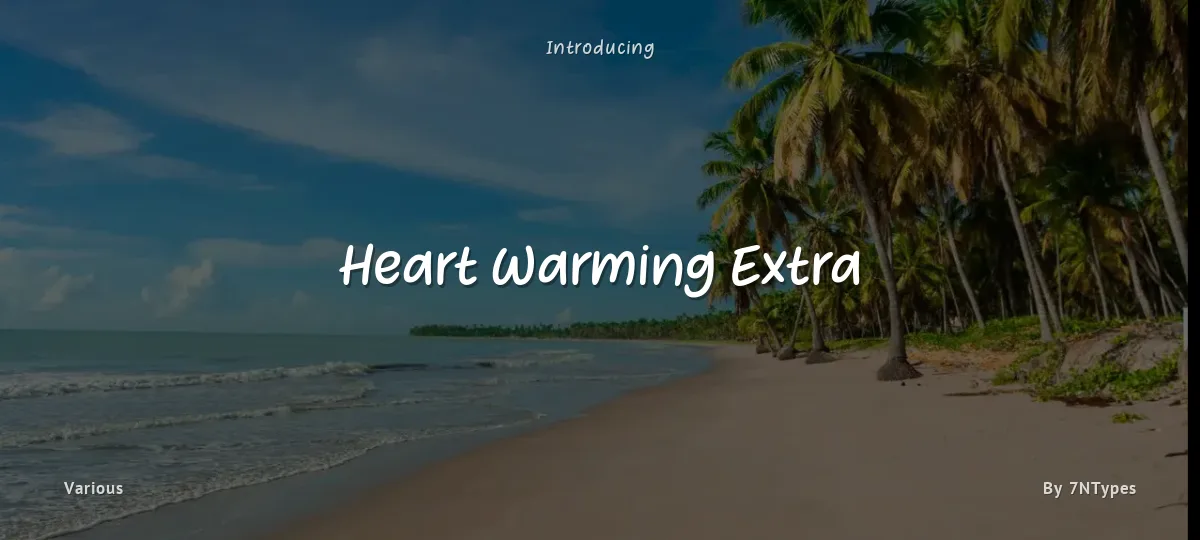 Heart Warming Extra font preview