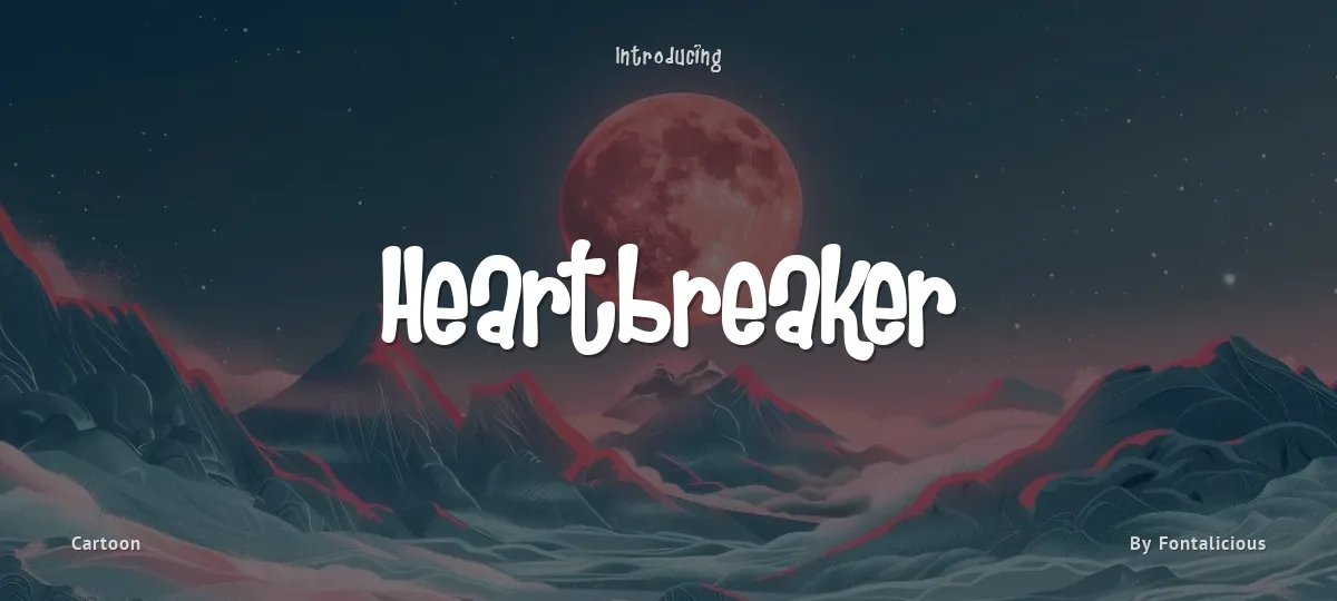 Heartbreaker font preview