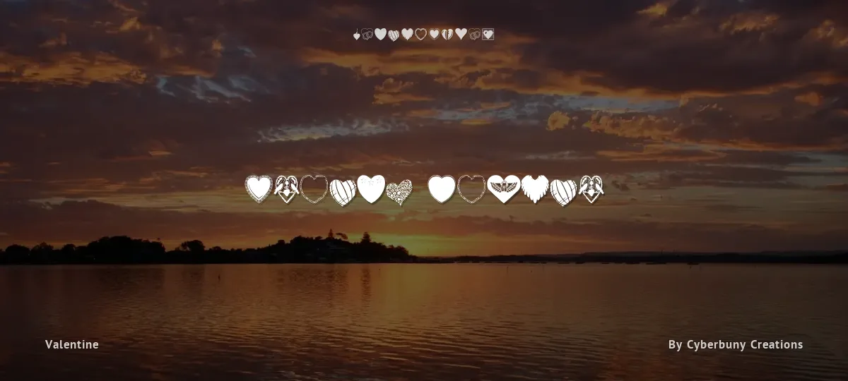 Hearts Galore font preview