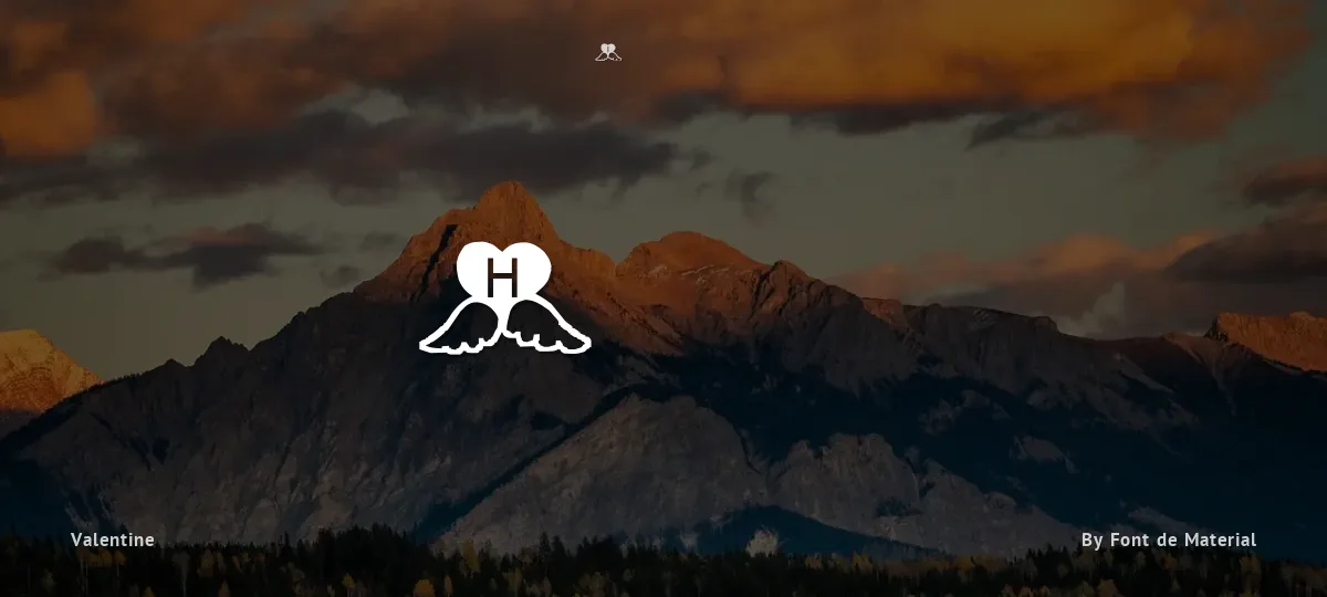 Hearts font preview