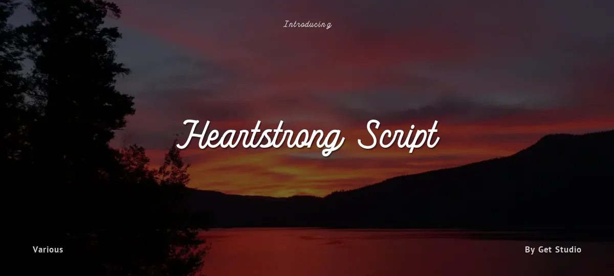 Heartstrong Script font preview