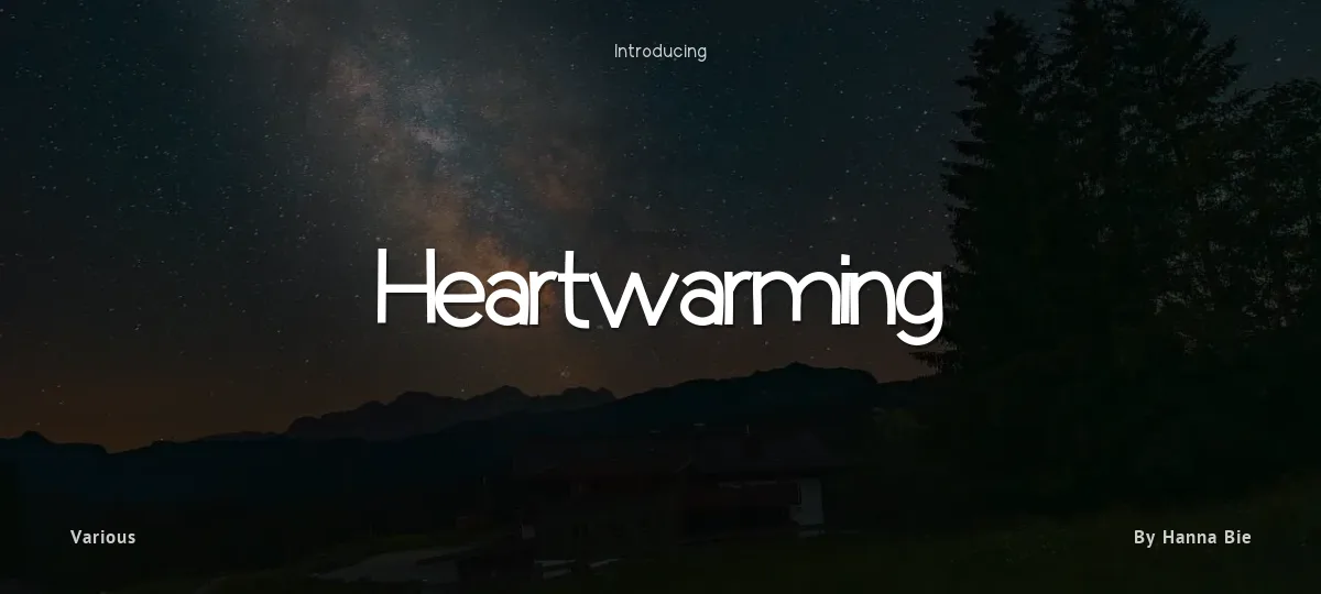 Heartwarming font preview