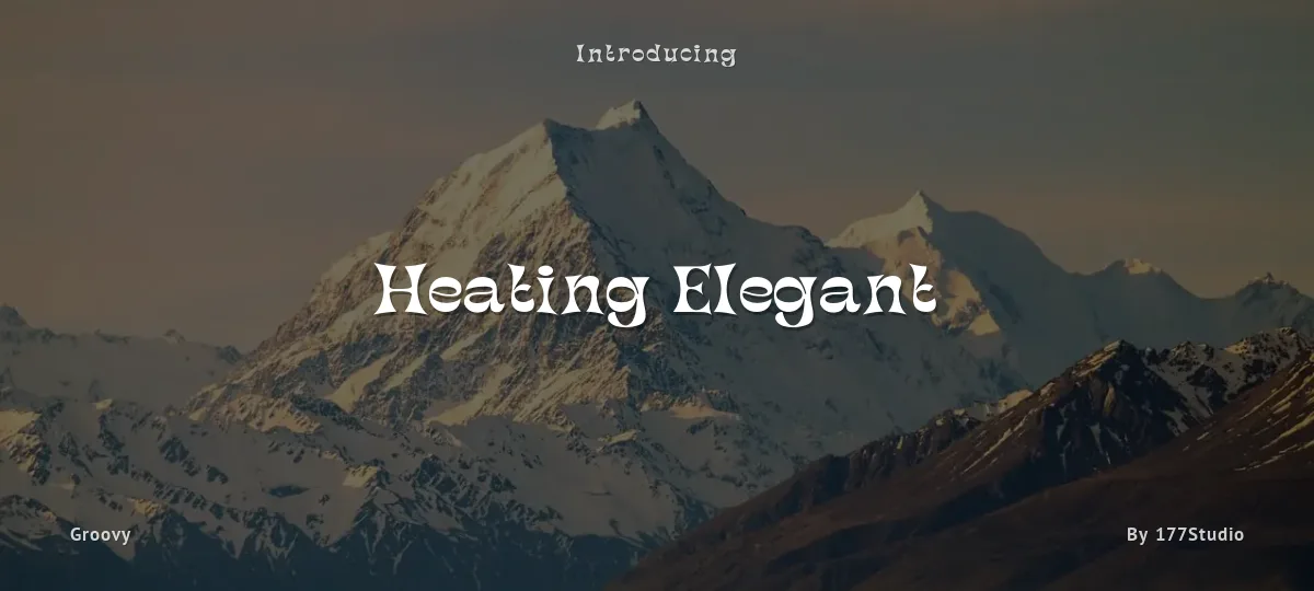 Heating Elegant font preview
