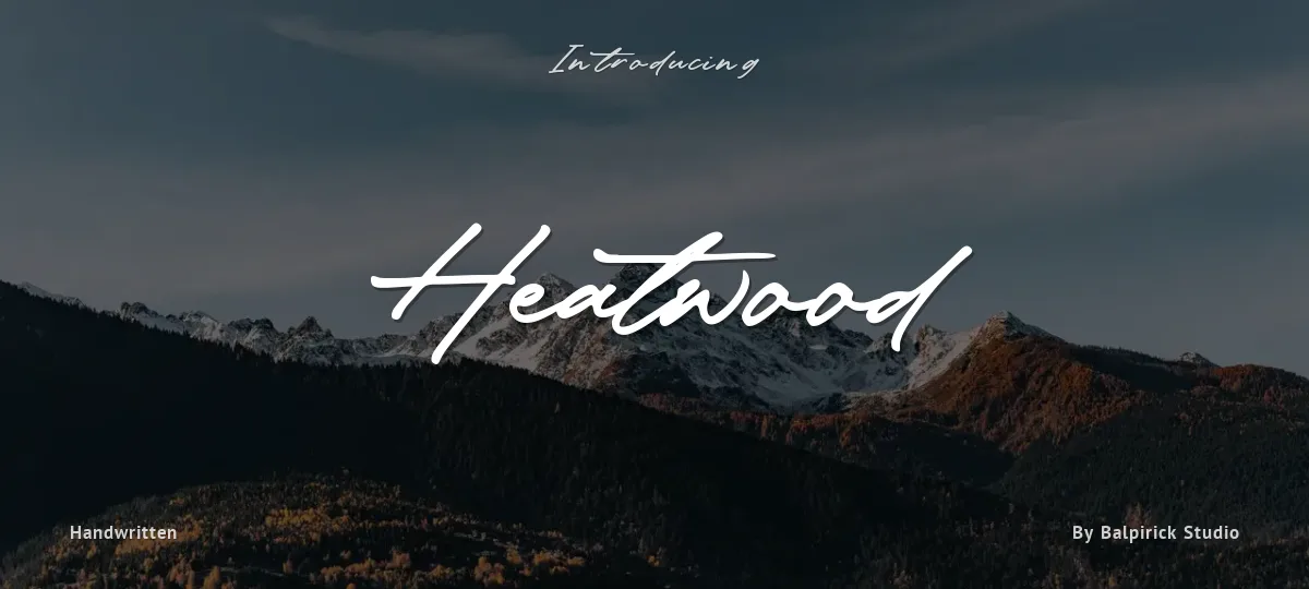 Heatwood font preview
