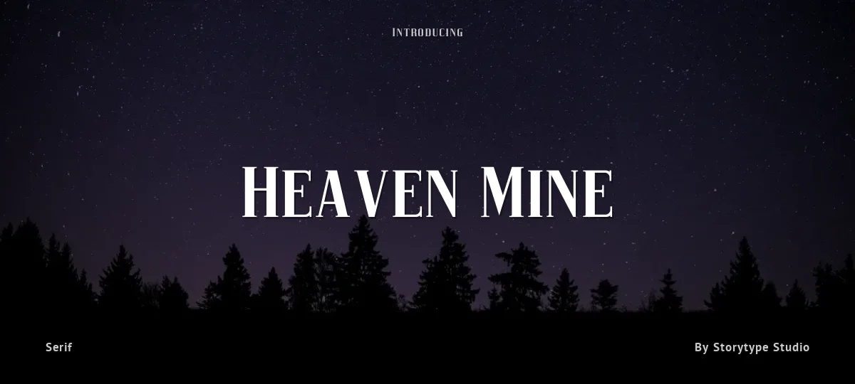 Heaven Mine font preview