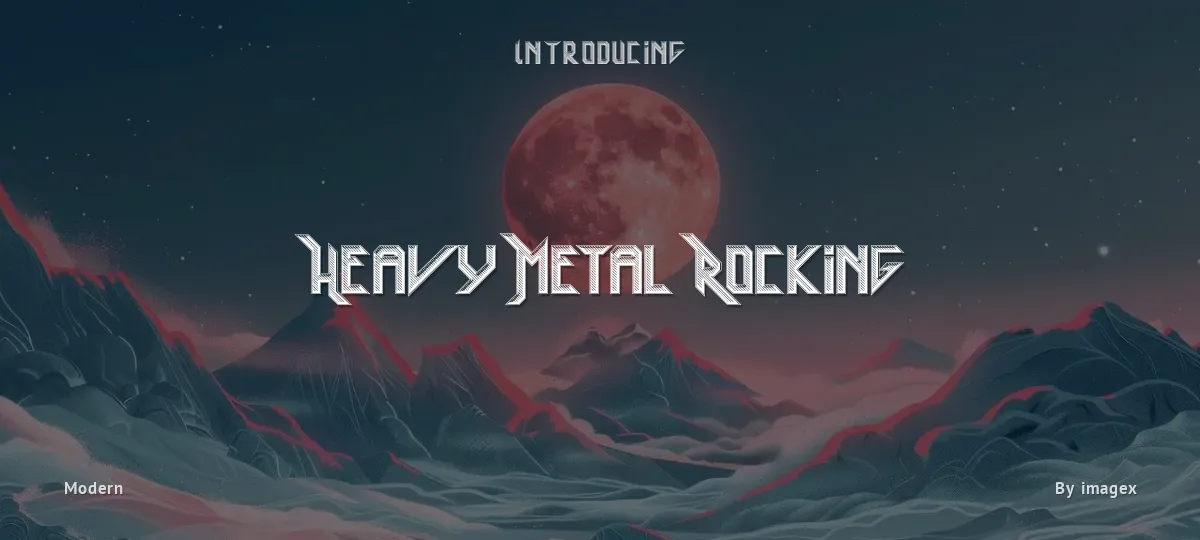 Heavy Metal Rocking font preview