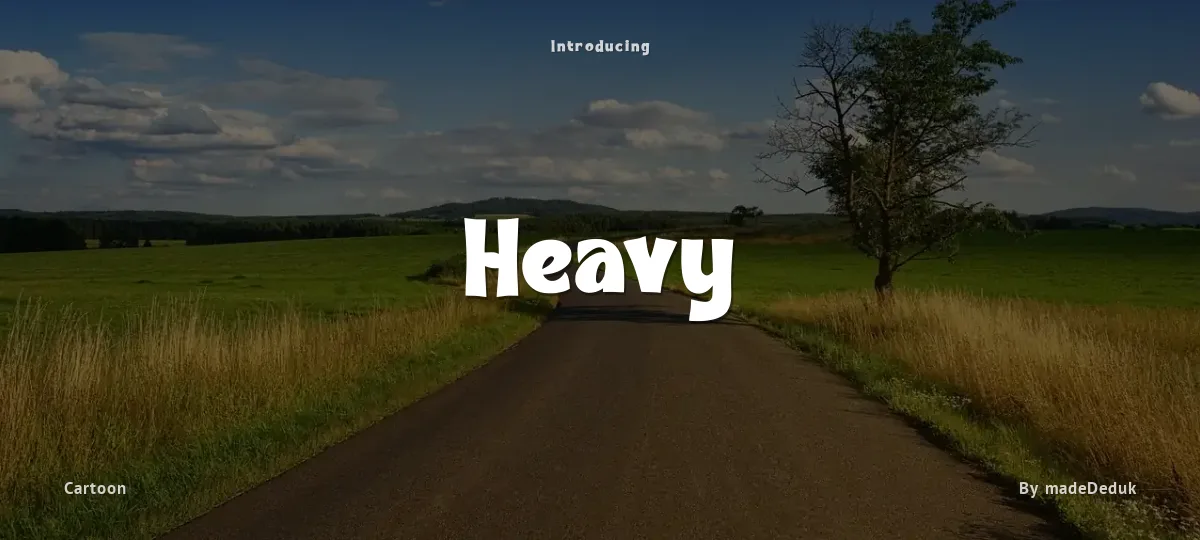 Heavy font preview
