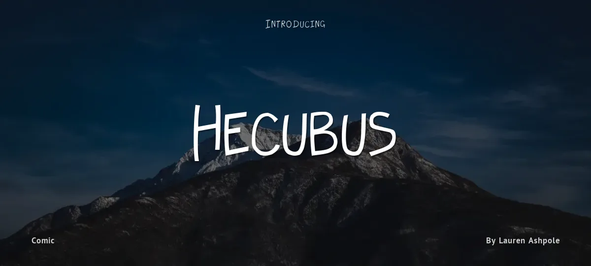 Hecubus font preview
