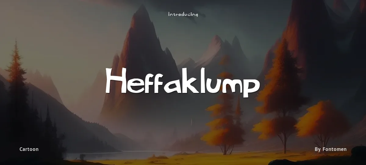 Heffaklump font preview