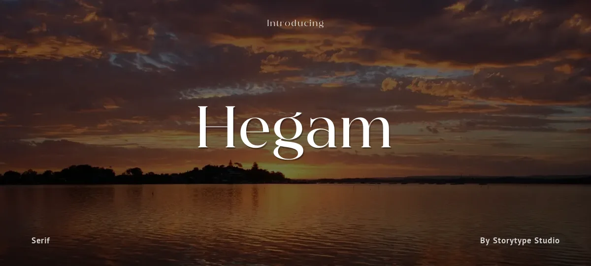 Hegam font preview