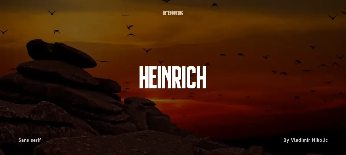 Heinrich font preview