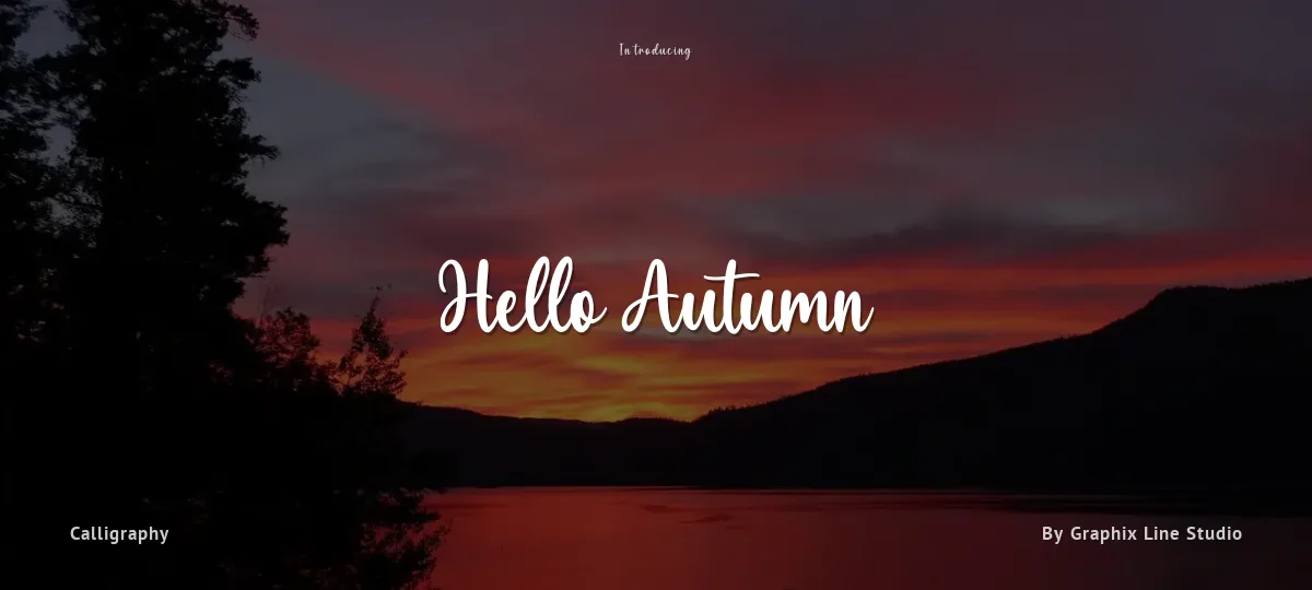 Hello Autumn font preview