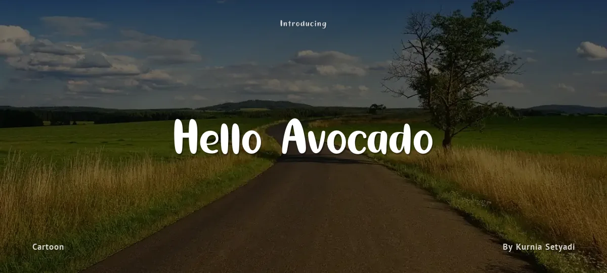 Hello Avocado font preview