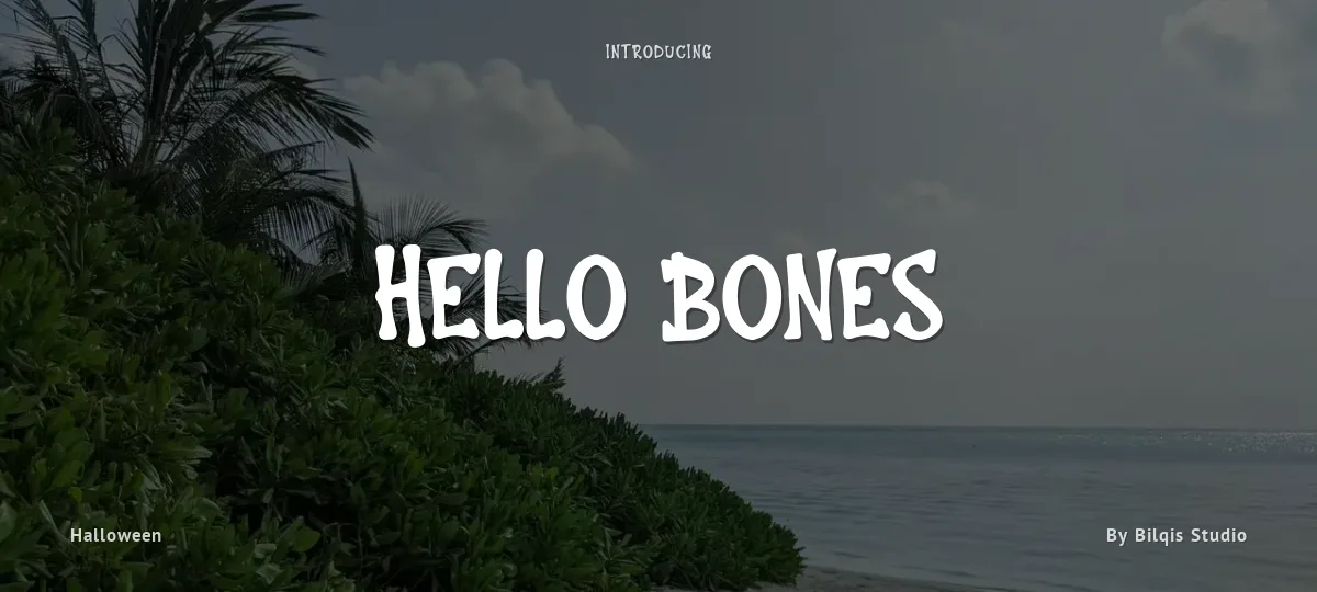 Hello Bones font preview