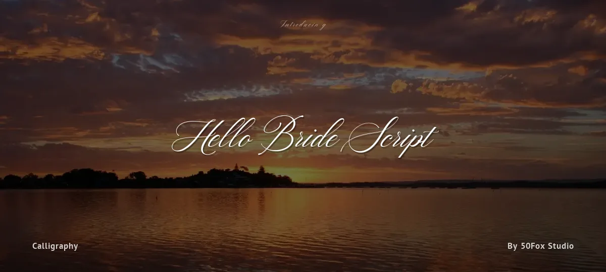 Hello Bride Script font preview