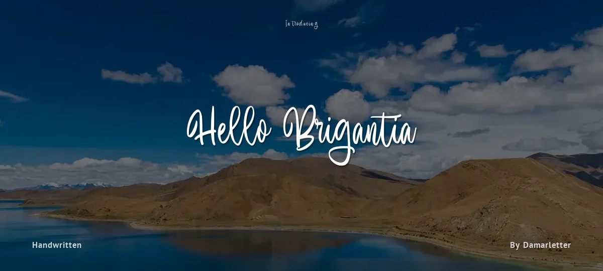Hello Brigantia font preview