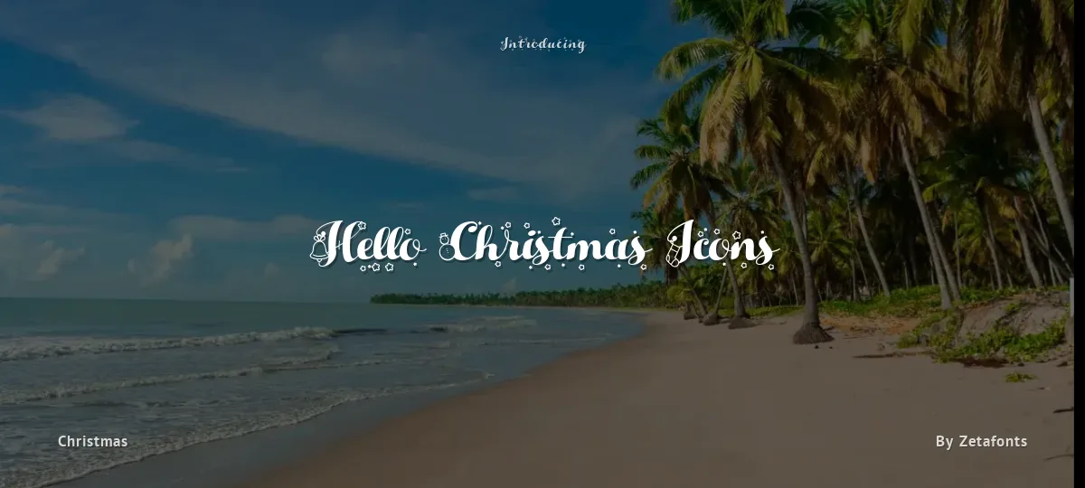 Hello Christmas Icons font preview