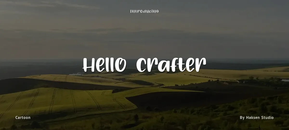 Hello Crafter font preview