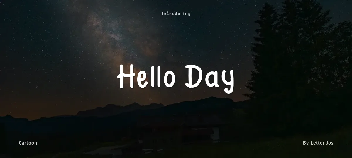 Hello Day font preview