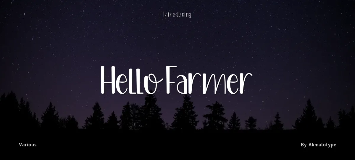 Hello Farmer font preview