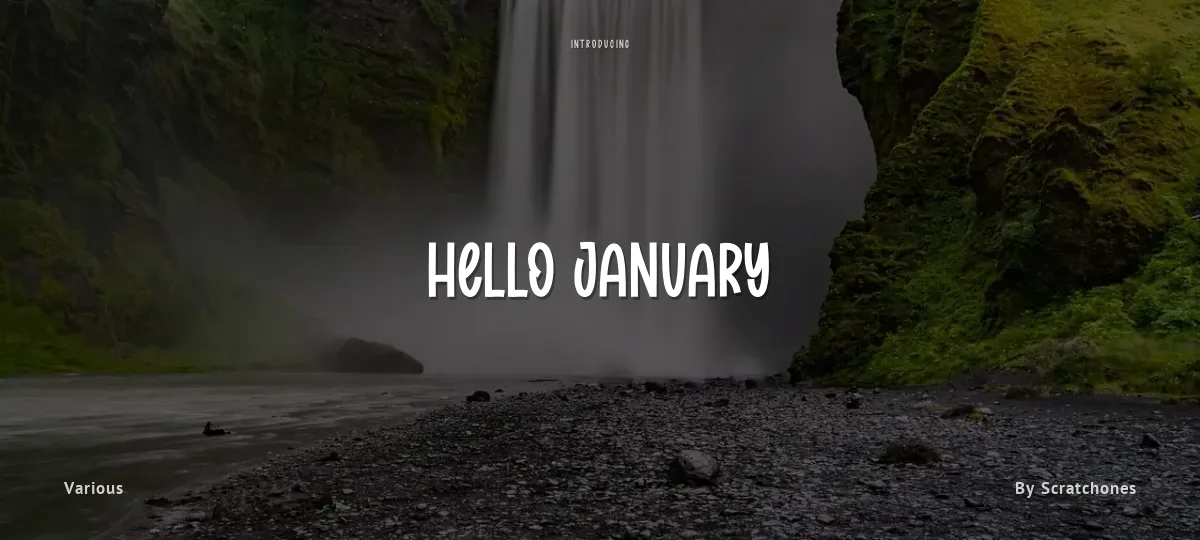 Hello January font preview