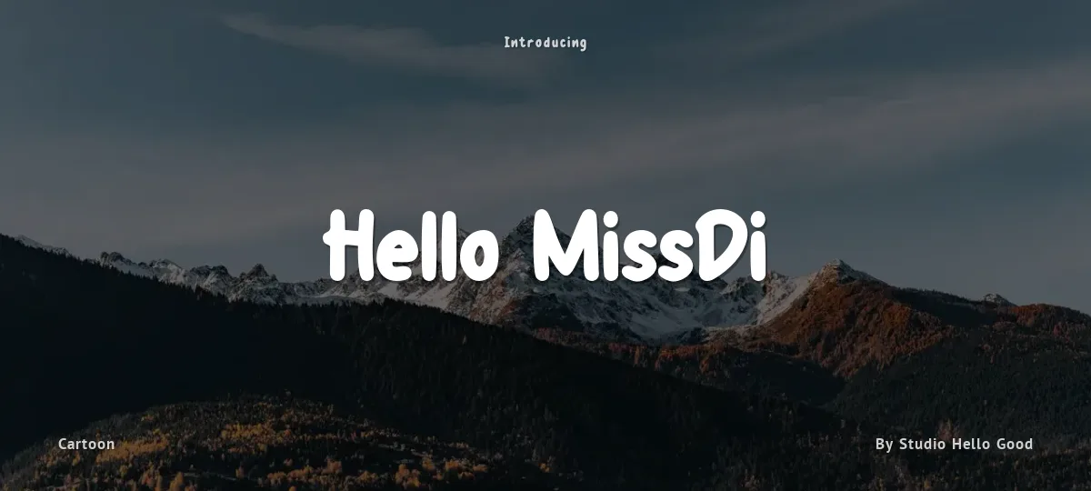 Hello MissDi font preview