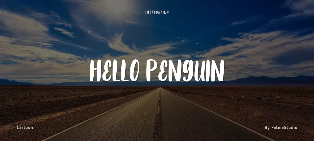 Hello Penguin font preview