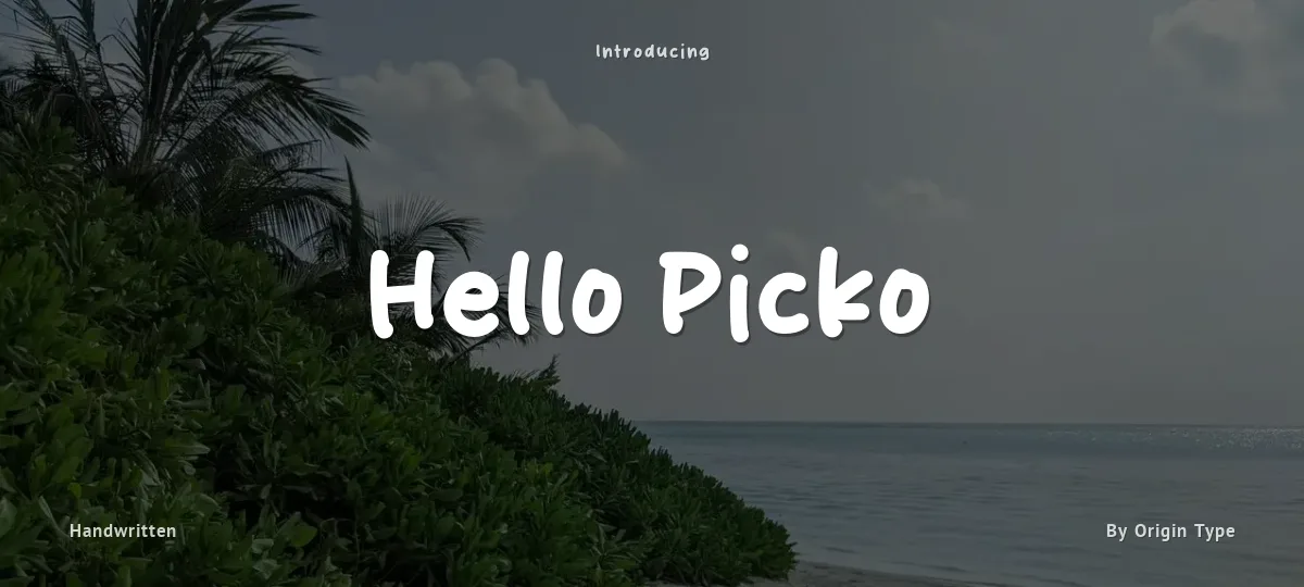 Hello Picko font preview