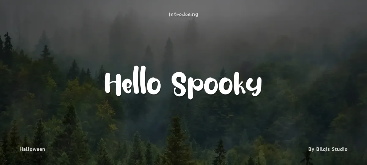 Hello Spooky font preview