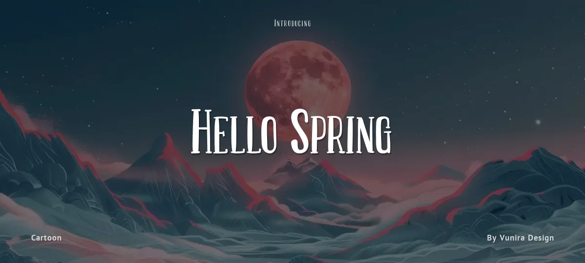 Hello Spring font preview