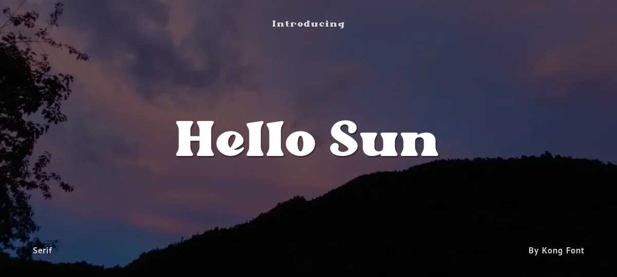 Hello Sun font preview