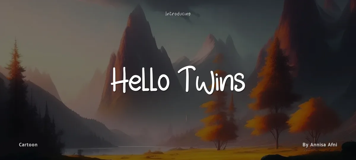 Hello Twins font preview