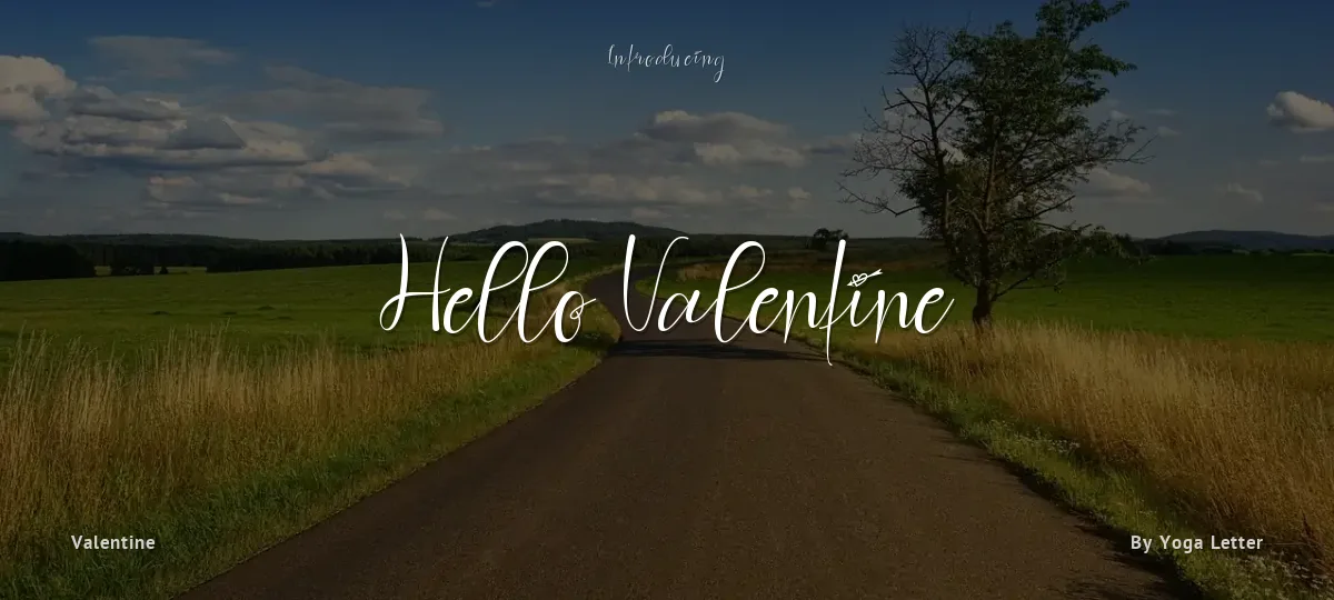 Hello Valentine font preview