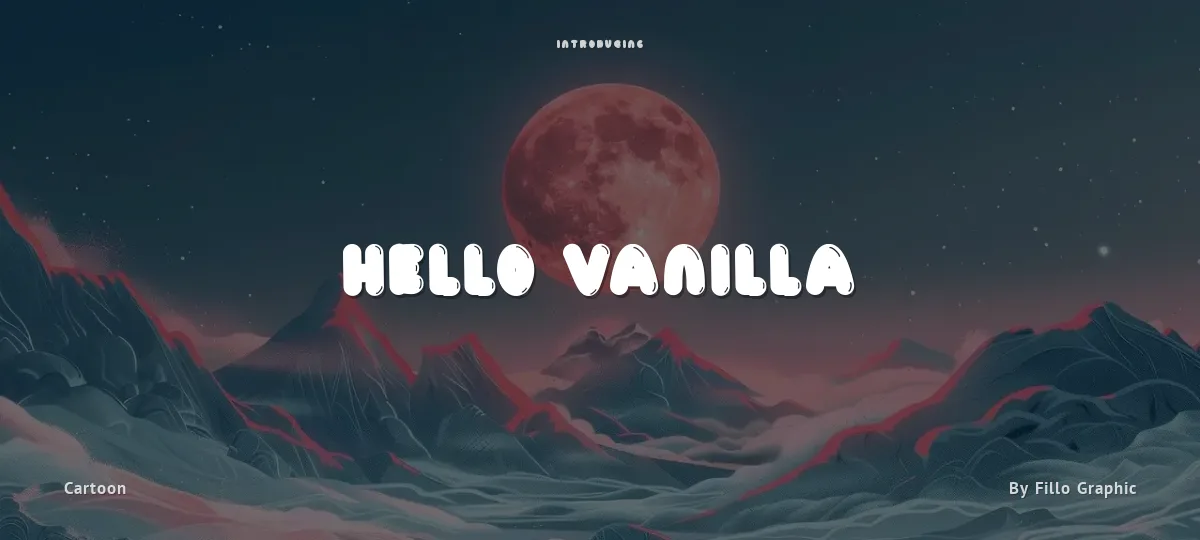Hello Vanilla font preview