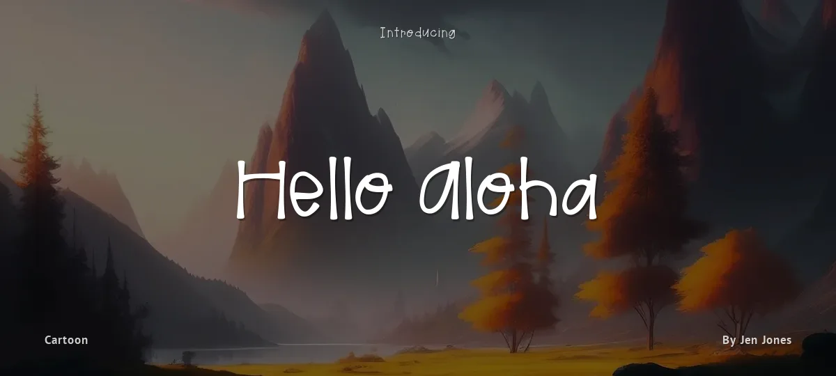 Hello Aloha font preview