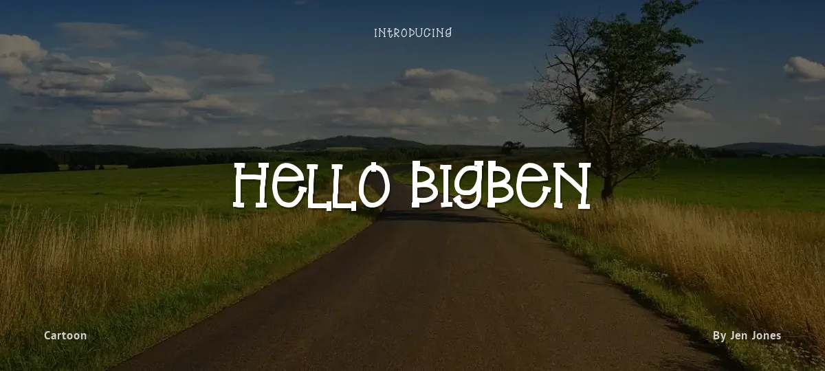 Hello BigBen font preview