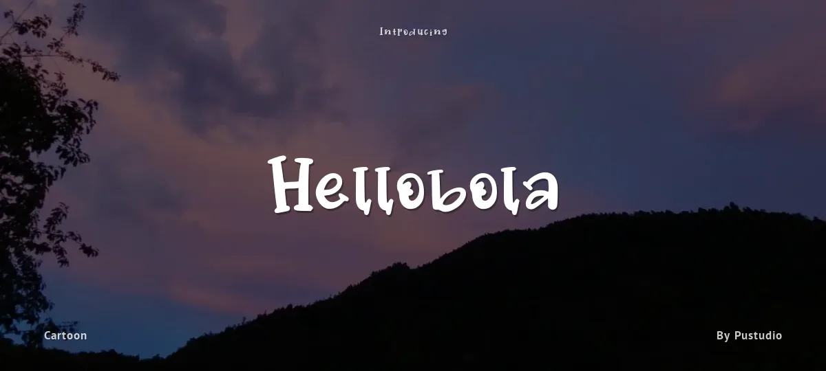 Hellobola font preview